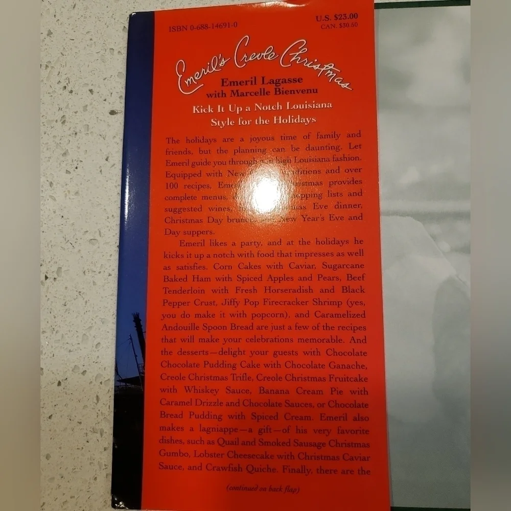 Emeril's Creole Christmas by Emeril Lagasse (1997, Hardcover) Cajun New Orleans